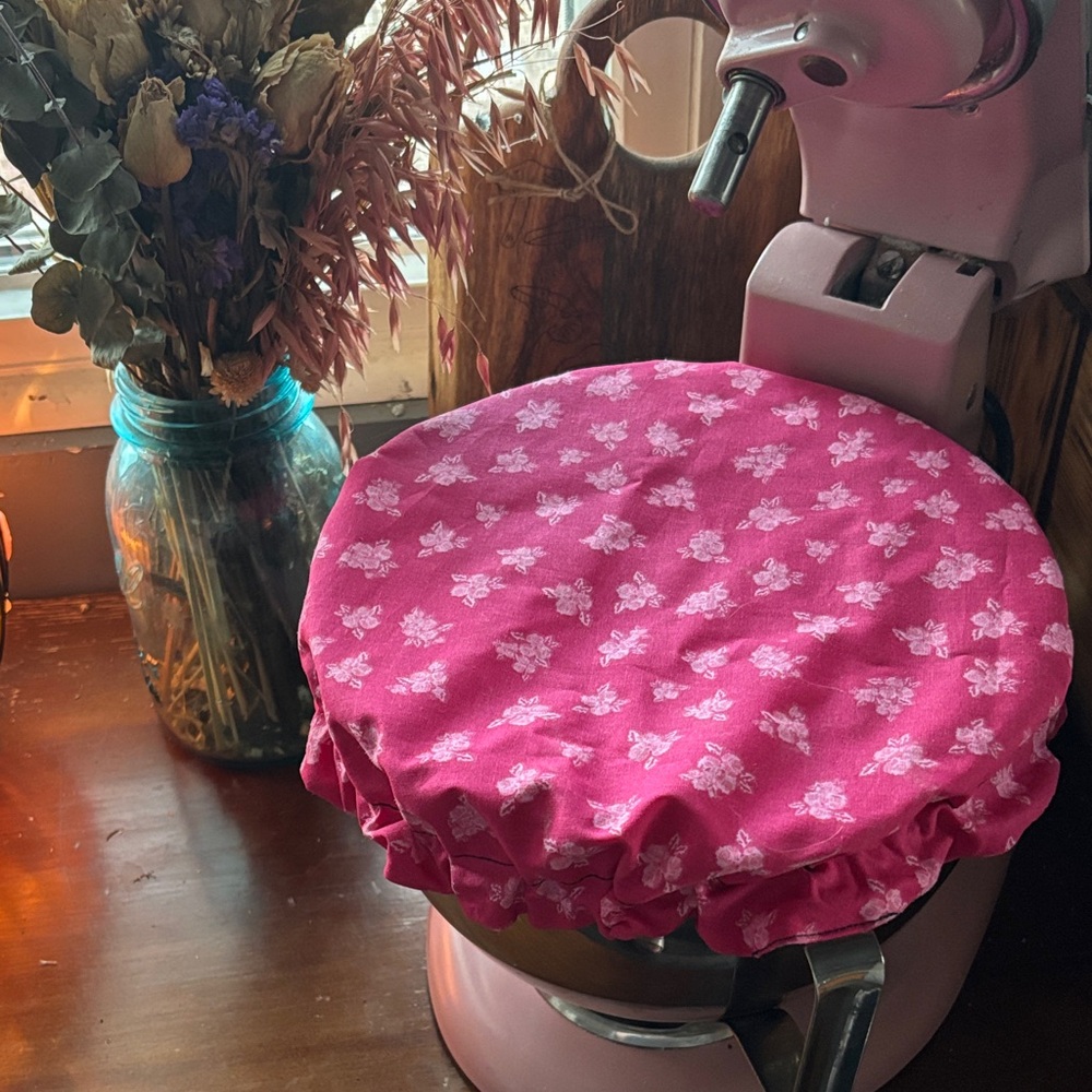 Deep Pink Floral Mixer Cover